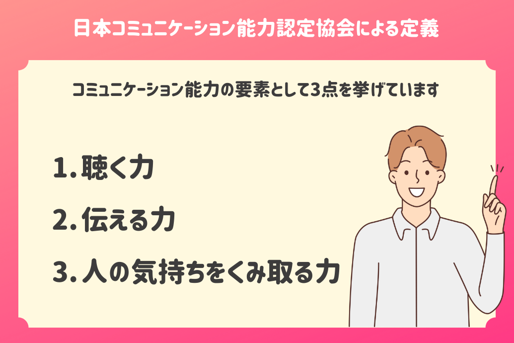 コミュニケーション手法_日本コミュニケーション能力認定協会による3つの定義