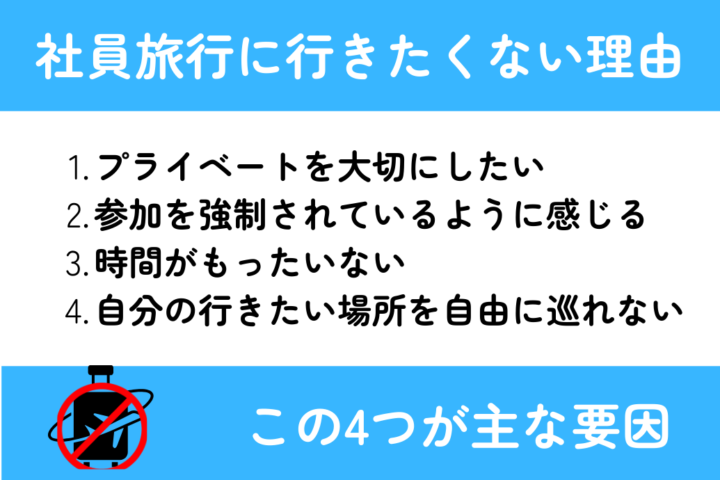 若手が社員旅行に行きたくない理由と対策_行きたくない理由